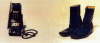 Bell & Howell portable walkie-talkie and a pair of black patent boots - Elvis' stage boots