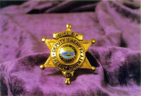 Elvis' Shelby County Deputy Sheriff' badge
