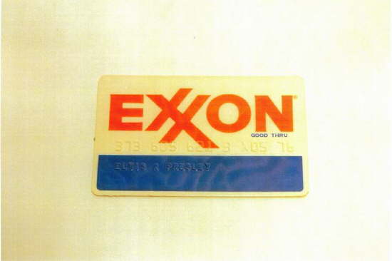 Elvis' personal Exxon Credit card
